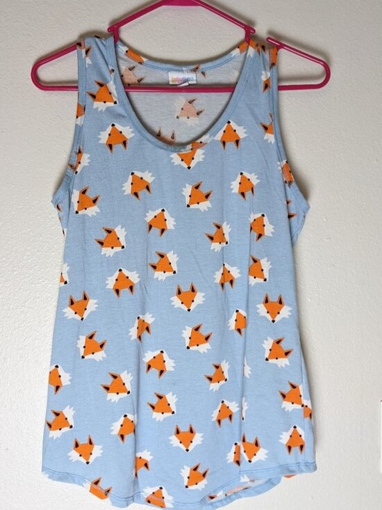 Tops - Fox Print Tank Top Large